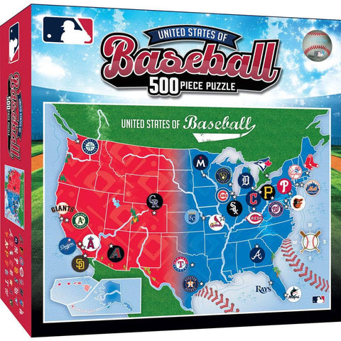 MLB Jigsaw Puzzle - 500 Piece USA Map Puzzle Featuring All Teams | MasterPieces