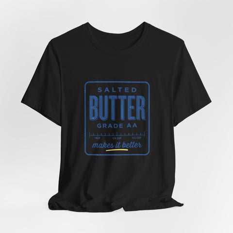 Salted Butter Label Tee | Vintage Food Graphics, Retro Diner Typography T-Shirt - YinzerShop