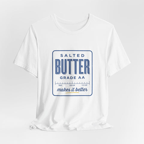 Salted Butter Label Tee | Vintage Food Graphics, Retro Diner Typography T-Shirt - YinzerShop
