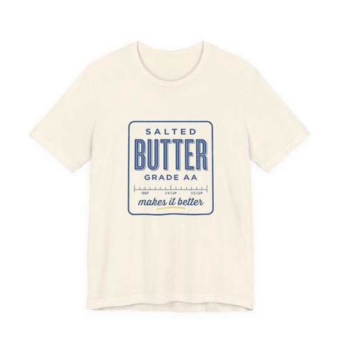 Salted Butter Label Tee | Vintage Food Graphics, Retro Diner Typography T-Shirt - YinzerShop