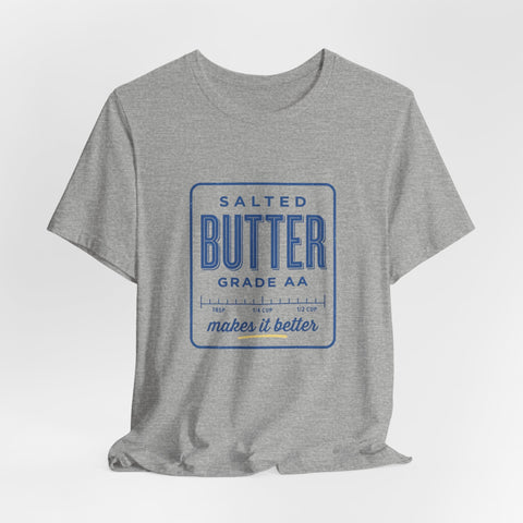 Salted Butter Label Tee | Vintage Food Graphics, Retro Diner Typography T-Shirt - YinzerShop