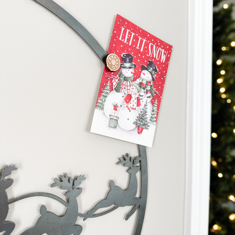 Santa's Sleigh Magnetic Circle Sign