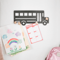 School Bus Wall Decor - Magnetic Display Board Steel Wall Sign for Classroom Wall Decor - YinzerShop