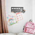 School Bus Wall Decor - Magnetic Display Board Steel Wall Sign for Classroom Wall Decor - YinzerShop