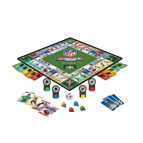 NFL Board Game NFL Opoly Junior – Football Trading Game with Reusable Helmet Decals