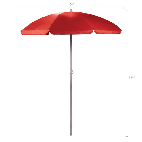 Ohio State Buckeyes - 5.5 Ft. Portable Beach Umbrella Beach Umbrella Picnic Time Family of Brands   