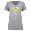 Sergei Gonchar T-Shirt – Pittsburgh Hockey Shirt | Cotton V-Neck Tee, Short Sleeve Women's V-Neck T-Shirt - YinzerShop