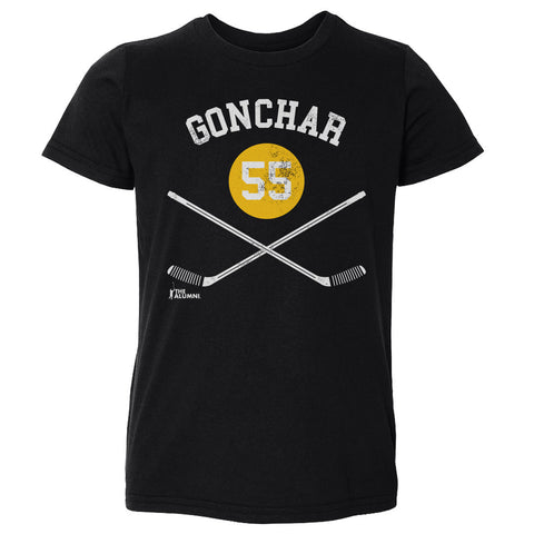 Sergei Gonchar T-Shirt – Pittsburgh Hockey Shirt | Kids Crewneck Cotton Short Sleeve Kids Toddler T-Shirt - YinzerShop