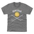 Sergei Gonchar T-Shirt - Pittsburgh Hockey Shirt | Kids Crewneck Short Sleeve Tee Kids T-Shirt - YinzerShop