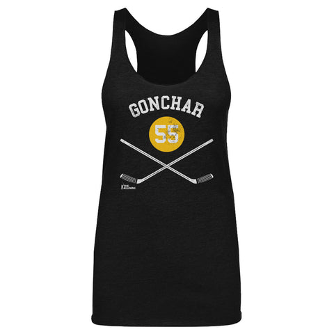Sergei Gonchar Tank Top – Slim Fit Pittsburgh Hockey Shirt With Hockey Sticks Design Women's Tank Top - YinzerShop