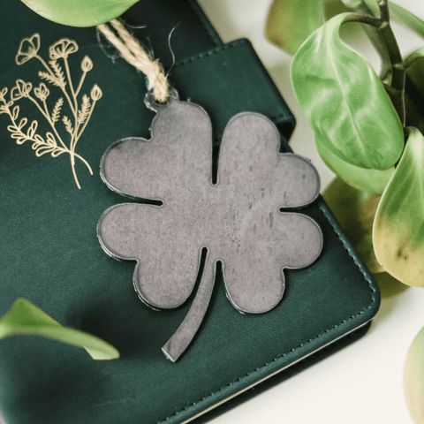 Shamrock Ornament – Four Leaf Clover Gift | Recycled Steel Eco Friendly Decor Holiday Ornaments - YinzerShop