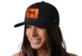 Shiba Inu Trucker Hat Leather | Black Dog Snapback Trucker - YinzerShop