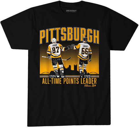 Sidney Crosby and Mario Lemieux: Pittsburgh All-Time Points Leader Pittsburgh Penguins-Pro Hockey - YinzerShop