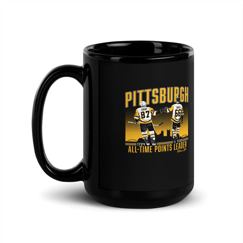 Sidney Crosby and Mario Lemieux: Pittsburgh All-Time Points Leader Mug Pittsburgh Penguins-Pro Hockey - YinzerShop