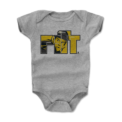 Sidney Crosby Baby Onesie - Soft Cotton Bodysuit | Heather Gray Digital Print Kids Baby Onesie - YinzerShop