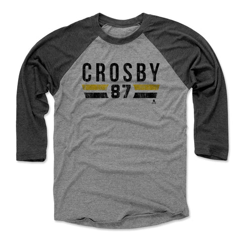 Sidney Crosby Baseball T-Shirt – Premium Tri-Blend 3/4 Sleeve Raglan Tee Men's Baseball T-Shirt - YinzerShop