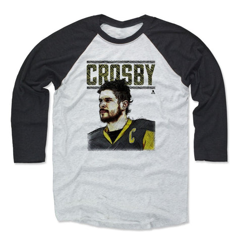 Sidney Crosby Baseball T-Shirt – Unisex Tri-Blend 3/4 Sleeve Raglan Shirt Men's Baseball T-Shirt - YinzerShop