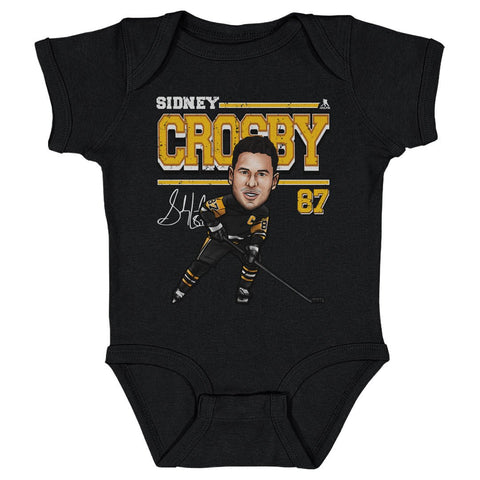 Sidney Crosby Bodysuit - Pittsburgh Cartoon Hockey Baby One-Piece Cotton Outfit Kids Baby Onesie - YinzerShop