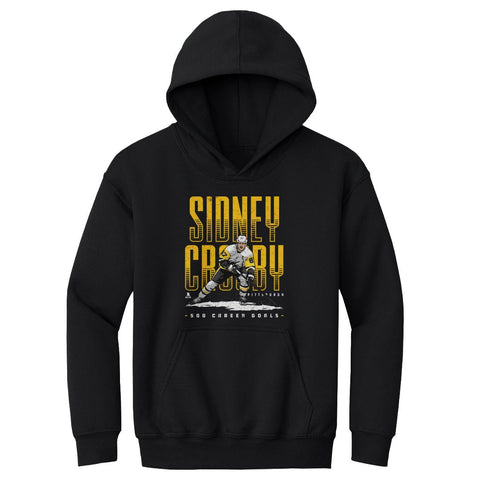 Sidney Crosby Hoodie - Kids Loose Fit Pittsburgh Hockey Sweatshirt | 500 Goals Apparel Kids Youth Hoodie - YinzerShop