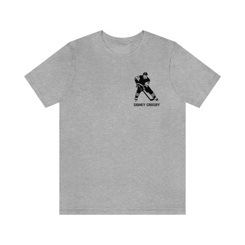Sidney Crosby Legend T-Shirt - Back-Printed Graphic Tee T-Shirt Printify Athletic Heather S 