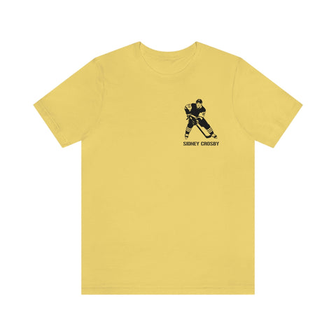 Sidney Crosby Legend T-Shirt - Back-Printed Graphic Tee T-Shirt Printify Yellow S 