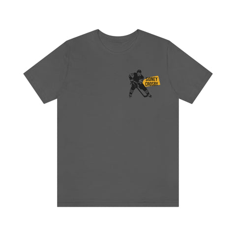 Sidney Crosby Pittsburgh Headliner Series T-Shirt - Back-Printed Graphic Tee T-Shirt Printify Asphalt S 