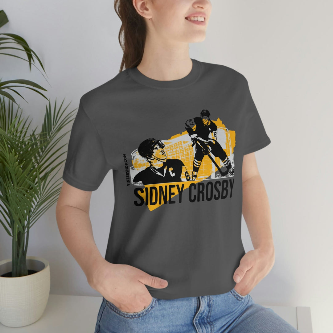 Sidney Crosby Pittsburgh Headliner Series T-Shirt Short Sleeve Tee T-Shirt Printify   
