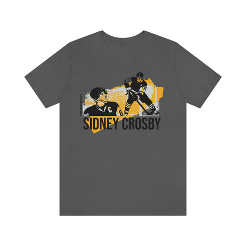 Sidney Crosby Pittsburgh Headliner Series T-Shirt Short Sleeve Tee T-Shirt Printify Asphalt S 
