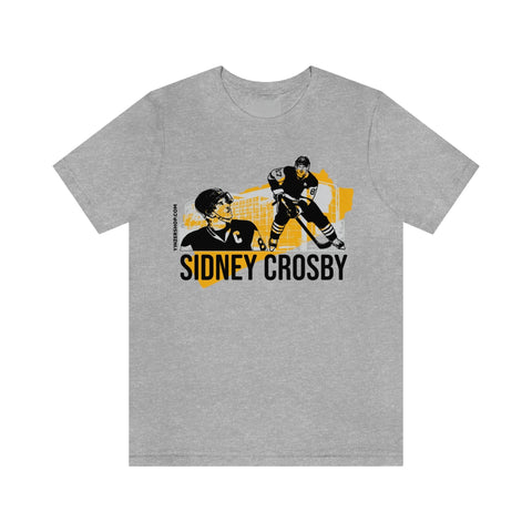 Sidney Crosby Pittsburgh Headliner Series T-Shirt Short Sleeve Tee T-Shirt Printify Athletic Heather S 