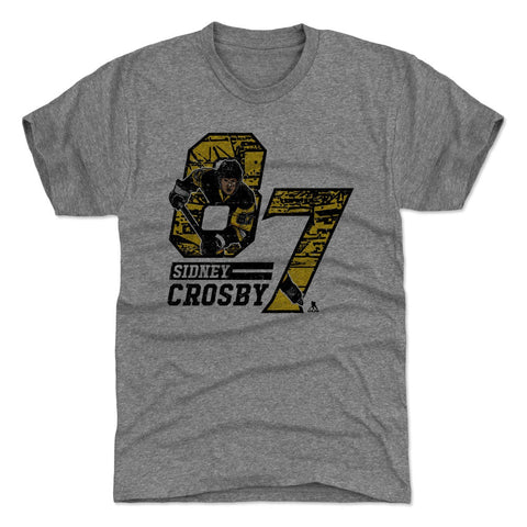 Sidney Crosby Premium Tri Blend Shirt - Vintage Graphic Tee Slim Fit Men's Premium T-Shirt - YinzerShop
