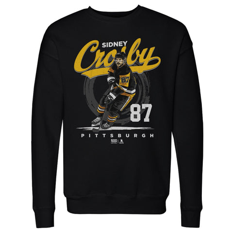 Sidney Crosby Sweatshirt – Crewneck Long Sleeve Cotton Blend | Pittsburgh Hockey Apparel Men's Crewneck Sweatshirt - YinzerShop