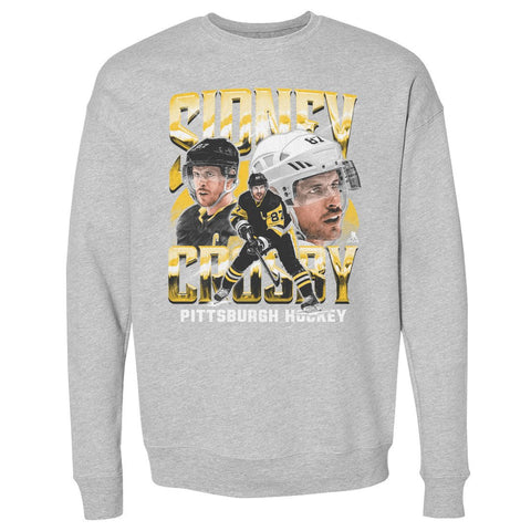 Sidney Crosby Sweatshirt – Vintage Pittsburgh Hockey Shirt | Long Sleeve Crewneck Men's Crewneck Sweatshirt - YinzerShop