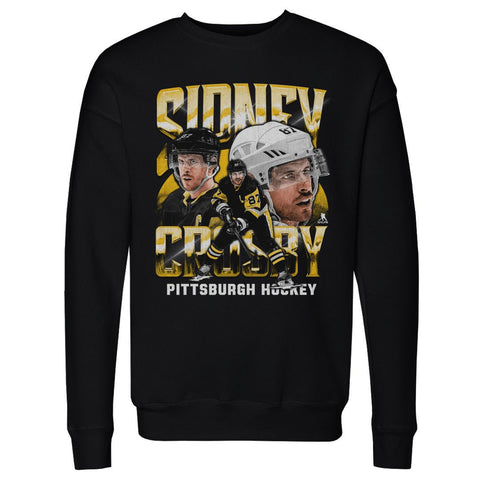 Sidney Crosby Sweatshirt – Vintage Pittsburgh Hockey Shirt | Long Sleeve Crewneck Men's Crewneck Sweatshirt - YinzerShop