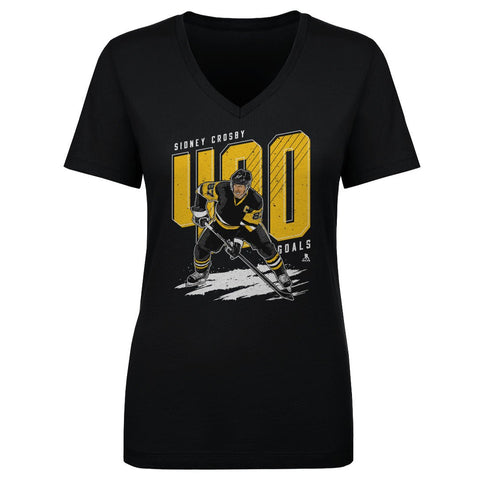 Sidney Crosby T-Shirt – 400 Goals Shirt | Cotton V-Neck Tee, Hockey Fan Apparel Women's V-Neck T-Shirt - YinzerShop