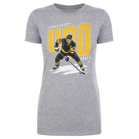 Sidney Crosby T-Shirt – Cotton Crewneck Short Sleeve 400 Goals Shirt Women's T-Shirt - YinzerShop