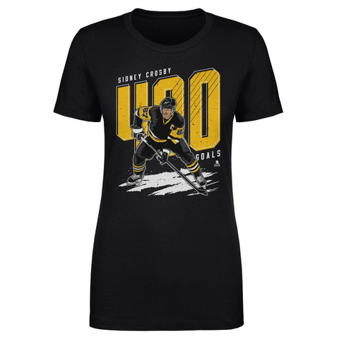 Sidney Crosby T-Shirt – Cotton Crewneck Short Sleeve 400 Goals Shirt Women's T-Shirt - YinzerShop