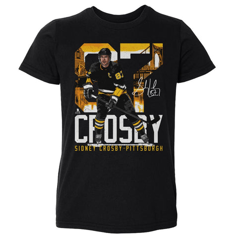 Sidney Crosby T-Shirt - Kids Crewneck Cotton Graphic Tee | Pittsburgh Landmark Shirt Kids Toddler T-Shirt - YinzerShop
