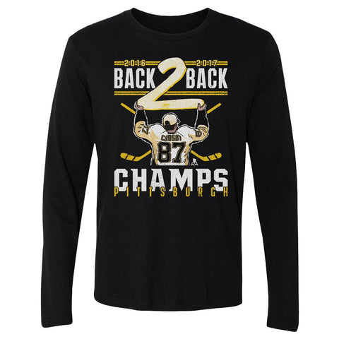 Sidney Crosby T-Shirt - Long Sleeve Cotton Crewneck Hockey Fan Apparel Shirt Men's Long Sleeve T-Shirt - YinzerShop