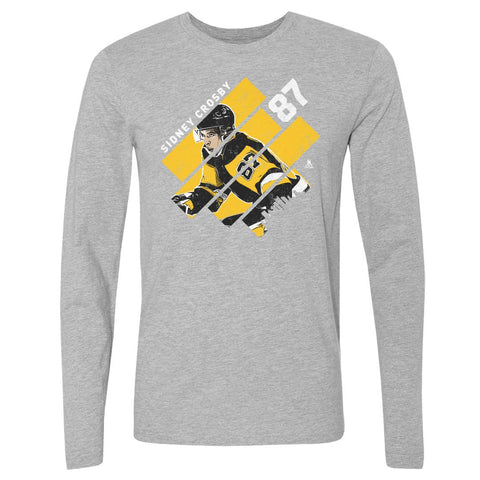 Sidney Crosby T-Shirt - Long Sleeve Cotton Crewneck Shirt | 500 LEVEL Hockey Fan Apparel Men's Long Sleeve T-Shirt - YinzerShop