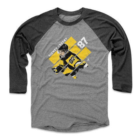 Sidney Crosby T-Shirt – Men's Slim Fit Crewneck Raglan 3/4 Sleeve Tee Men's Baseball T-Shirt - YinzerShop