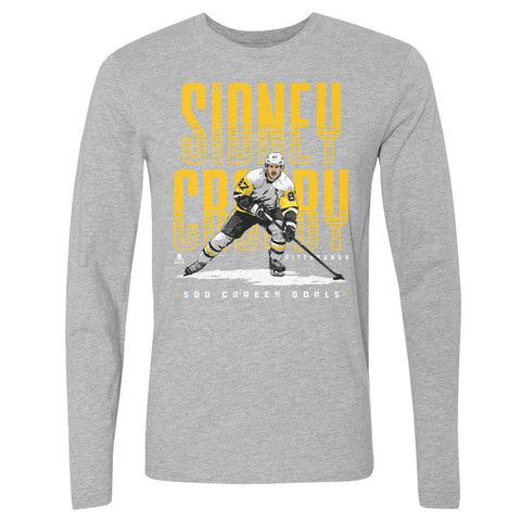 Sidney Crosby T-Shirt - Pittsburgh Hockey Fan Shirt | 500 Goals Celebration Tee Men's Long Sleeve T-Shirt - YinzerShop