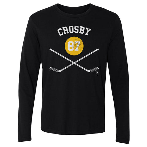 Sidney Crosby T-Shirt – Pittsburgh Hockey Shirt | Cotton Crewneck Long Sleeve Tee Men's Long Sleeve T-Shirt - YinzerShop
