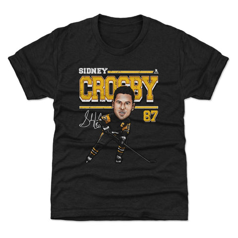 Sidney Crosby T-Shirt – Pittsburgh Hockey Shirt | Kids Cartoon Crewneck Tee Kids T-Shirt - YinzerShop