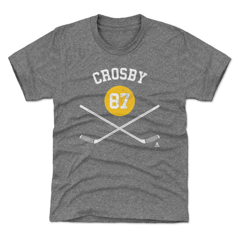 Sidney Crosby T-Shirt - Pittsburgh Hockey Shirt Kids Crewneck Tee | Machine Washable Kids T-Shirt - YinzerShop