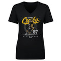 Sidney Crosby T-Shirt - Pittsburgh Hockey Shirt | Lightweight Cotton V-Neck Tee Women's V-Neck T-Shirt - YinzerShop