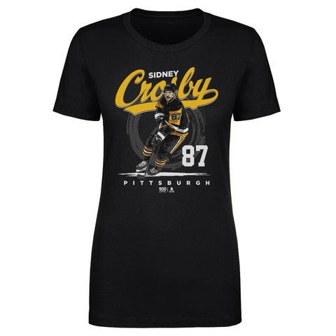 Sidney Crosby T-Shirt – Pittsburgh Hockey Shirt | Slim Fit Cotton Crewneck Tee Women's T-Shirt - YinzerShop