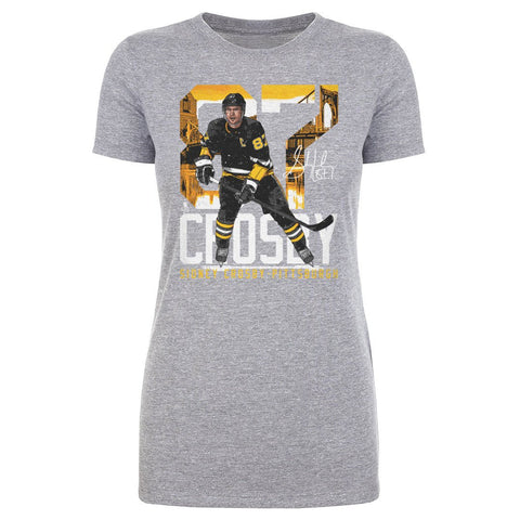 Sidney Crosby T-Shirt | Pittsburgh Hockey Shirt - Slim Fit Cotton Crewneck Tee Women's T-Shirt - YinzerShop