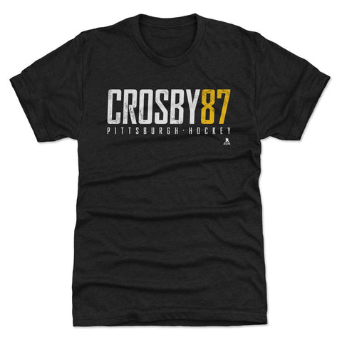 Sidney Crosby T-Shirt – Pittsburgh Hockey Shirt | Slim Fit Crewneck Tee Men's Premium T-Shirt - YinzerShop