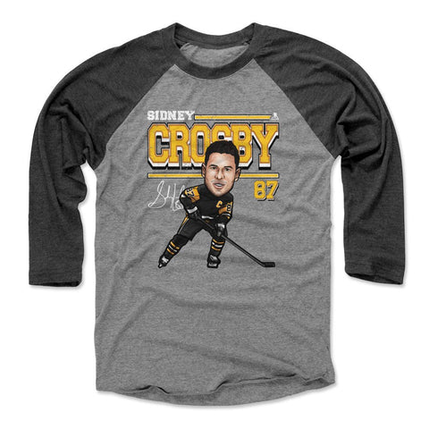 Sidney Crosby T-shirt – Pittsburgh Hockey Shirt | Slim Fit Raglan Sleeve Tee Men's Baseball T-Shirt - YinzerShop