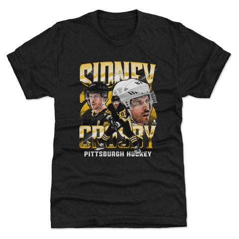 Sidney Crosby T-Shirt – Pittsburgh Vintage Hockey Tee | Slim Fit Crewneck Shirt Men's Premium T-Shirt - YinzerShop